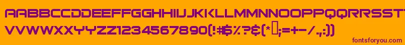 Bitsumis Font – Purple Fonts on Orange Background