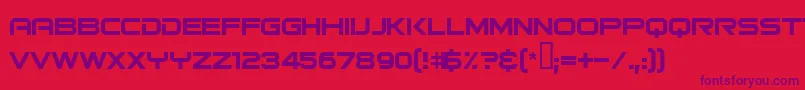 Bitsumis Font – Purple Fonts on Red Background