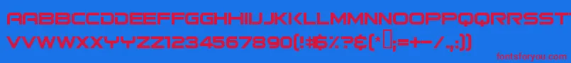 Bitsumis Font – Red Fonts on Blue Background