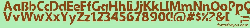 Sledge Font – Brown Fonts on Green Background