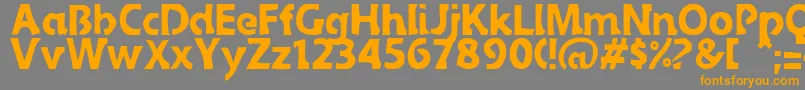 Sledge Font – Orange Fonts on Gray Background