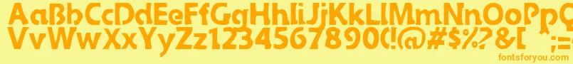 Sledge Font – Orange Fonts on Yellow Background