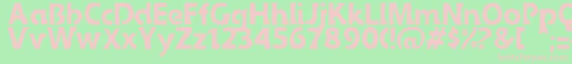 Sledge Font – Pink Fonts on Green Background