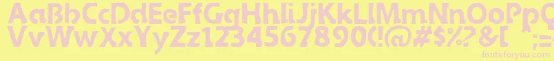 En savoir plus sur la police Sledge Police Sledge – polices roses sur fond jaune