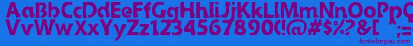 Sledge Font – Purple Fonts on Blue Background