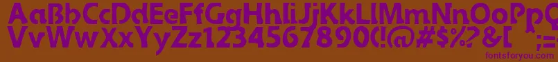 Sledge Font – Purple Fonts on Brown Background