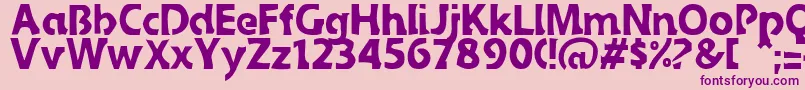 Sledge Font – Purple Fonts on Pink Background