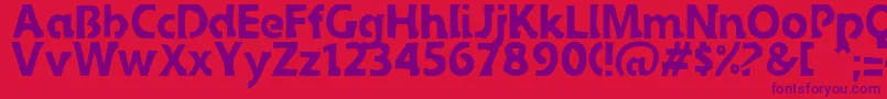 Sledge-Schriftart – Violette Schriften auf rotem Hintergrund