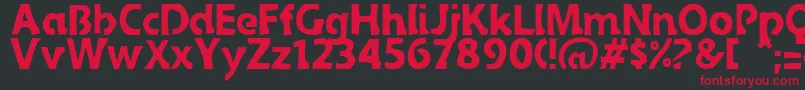 Sledge Font – Red Fonts on Black Background