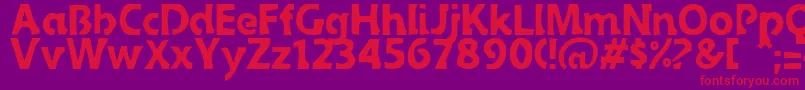 Sledge Font – Red Fonts on Purple Background