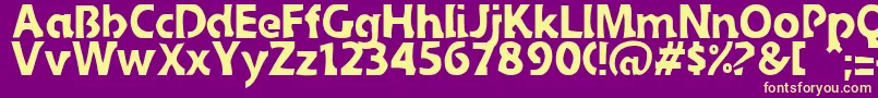 Sledge Font – Yellow Fonts on Purple Background