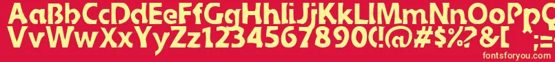 Sledge Font – Yellow Fonts on Red Background