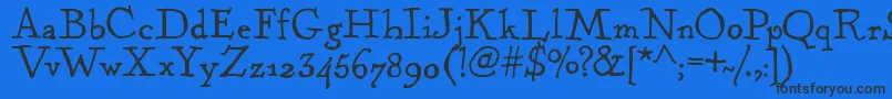 KentuckyFireplaceRegular Font – Black Fonts on Blue Background