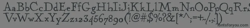 KentuckyFireplaceRegular Font – Black Fonts on Gray Background