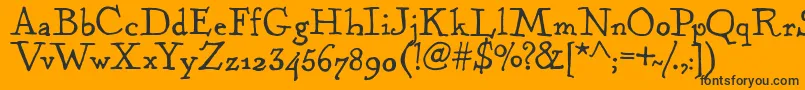 KentuckyFireplaceRegular Font – Black Fonts on Orange Background