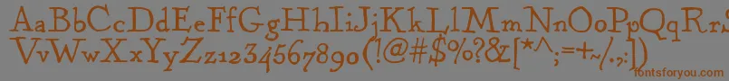 KentuckyFireplaceRegular Font – Brown Fonts on Gray Background