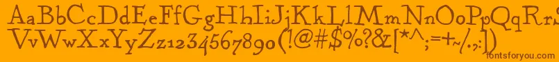 KentuckyFireplaceRegular Font – Brown Fonts on Orange Background