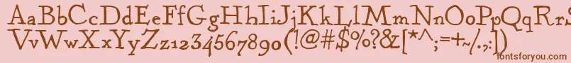 KentuckyFireplaceRegular Font – Brown Fonts on Pink Background