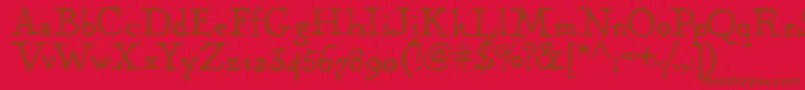 KentuckyFireplaceRegular Font – Brown Fonts on Red Background