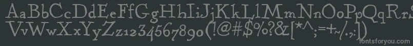KentuckyFireplaceRegular Font – Gray Fonts on Black Background
