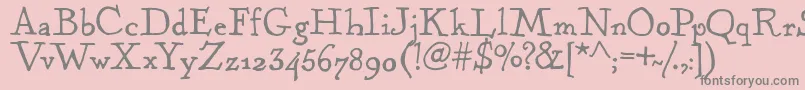 KentuckyFireplaceRegular Font – Gray Fonts on Pink Background