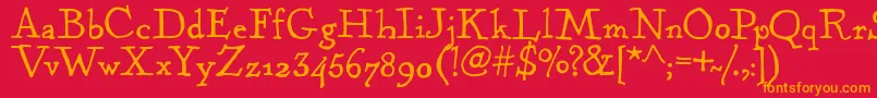 KentuckyFireplaceRegular Font – Orange Fonts on Red Background
