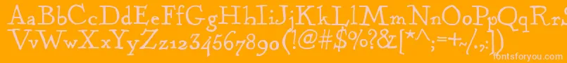 KentuckyFireplaceRegular Font – Pink Fonts on Orange Background