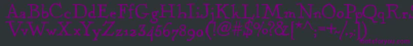 KentuckyFireplaceRegular Font – Purple Fonts on Black Background