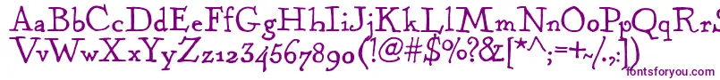 KentuckyFireplaceRegular Font – Purple Fonts on White Background