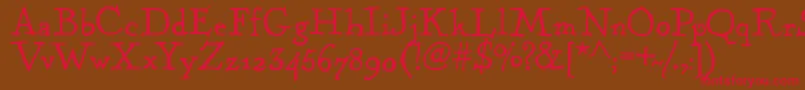 KentuckyFireplaceRegular Font – Red Fonts on Brown Background