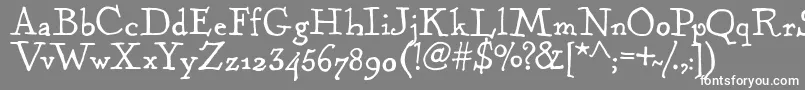 KentuckyFireplaceRegular Font – White Fonts on Gray Background