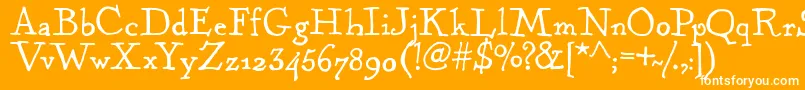 KentuckyFireplaceRegular Font – White Fonts on Orange Background