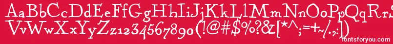KentuckyFireplaceRegular Font – White Fonts on Red Background