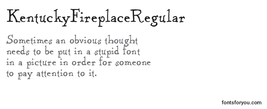 Шрифт KentuckyFireplaceRegular (73902)