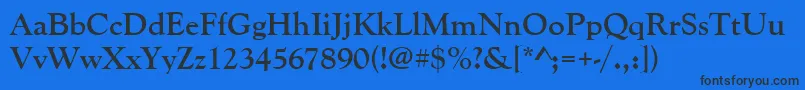 GoudyoldstyteeBold Font – Black Fonts on Blue Background