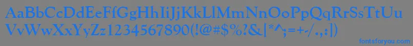 GoudyoldstyteeBold Font – Blue Fonts on Gray Background