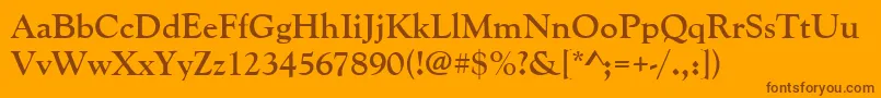 GoudyoldstyteeBold Font – Brown Fonts on Orange Background