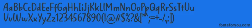 WellBredFontBySitujuh7ntypes Font – Black Fonts on Blue Background