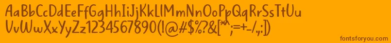 Шрифт WellBredFontBySitujuh7ntypes – коричневые шрифты на оранжевом фоне