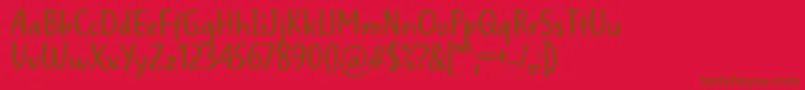 WellBredFontBySitujuh7ntypes Font – Brown Fonts on Red Background