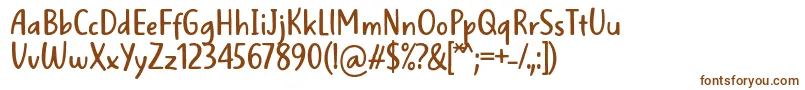 Шрифт WellBredFontBySitujuh7ntypes – коричневые шрифты на белом фоне