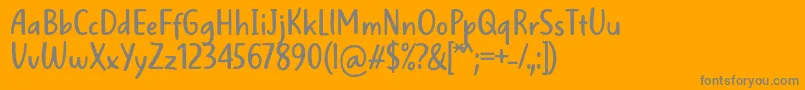 フォントWellBredFontBySitujuh7ntypes – オレンジの背景に灰色の文字