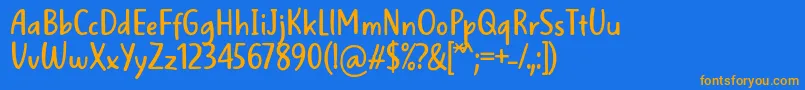 fuente WellBredFontBySitujuh7ntypes – Fuentes Naranjas Sobre Fondo Azul