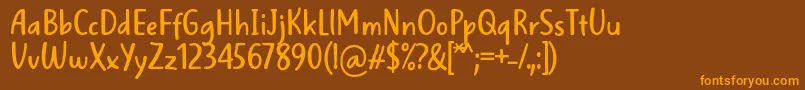 Подробнее о шрифте WellBredFontBySitujuh7ntypes Шрифт WellBredFontBySitujuh7ntypes – оранжевые шрифты на коричневом фоне