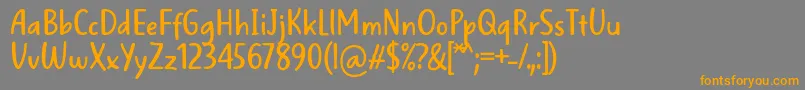 WellBredFontBySitujuh7ntypes-Schriftart – Orangefarbene Schriften auf grauem Hintergrund