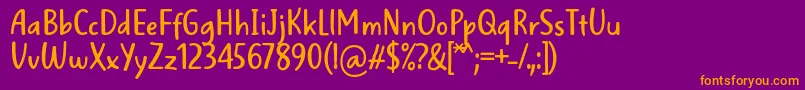 fuente WellBredFontBySitujuh7ntypes – Fuentes Naranjas Sobre Fondo Morado