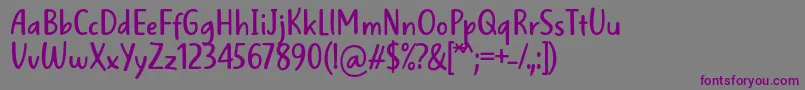 WellBredFontBySitujuh7ntypes Font – Purple Fonts on Gray Background