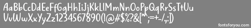 WellBredFontBySitujuh7ntypes Font – White Fonts on Gray Background