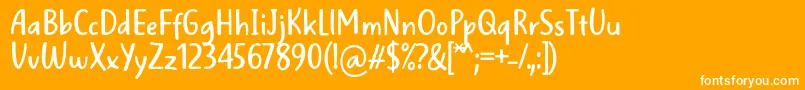 Шрифт WellBredFontBySitujuh7ntypes – белые шрифты на оранжевом фоне