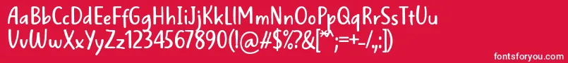 WellBredFontBySitujuh7ntypes Font – White Fonts on Red Background